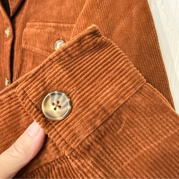 Time & Tru Rust orange corduroy Shacket size XL 16-18 - Picture 6 of 10